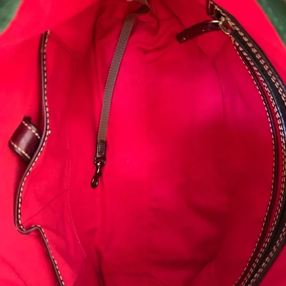 Dooney & Bourke Burgundy Florentine Leather Shoulder Bag - Picture 7 of 10